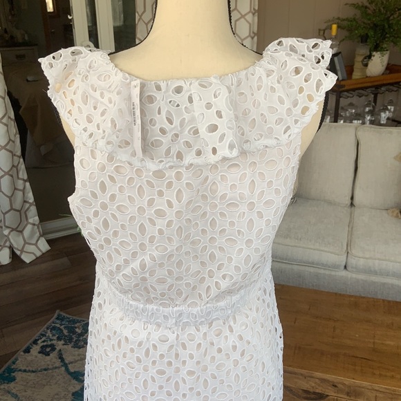 ✨SALE ✨ NWT | J Crew Tiered Midi Dress in Embroidered Eyelet - Picture 9 of 10